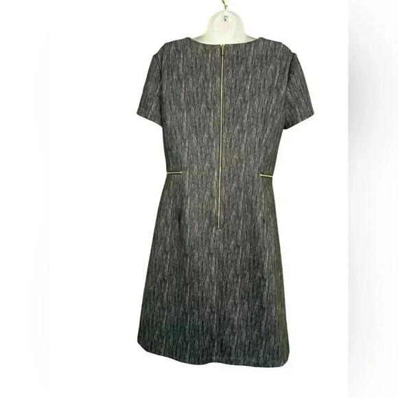 London Times Women's Size 10 Blue Dress with Zipper and Scarf - Picture 3 of 9